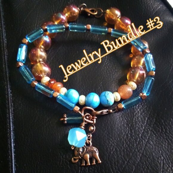 Jewelry Bundle #3: Two Stackable Color Coordinated Bracelets - Joyful Vibes 7.5" - Picture 1 of 11